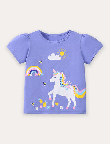 Cartoon Printed Short Sleeve T-Shirt